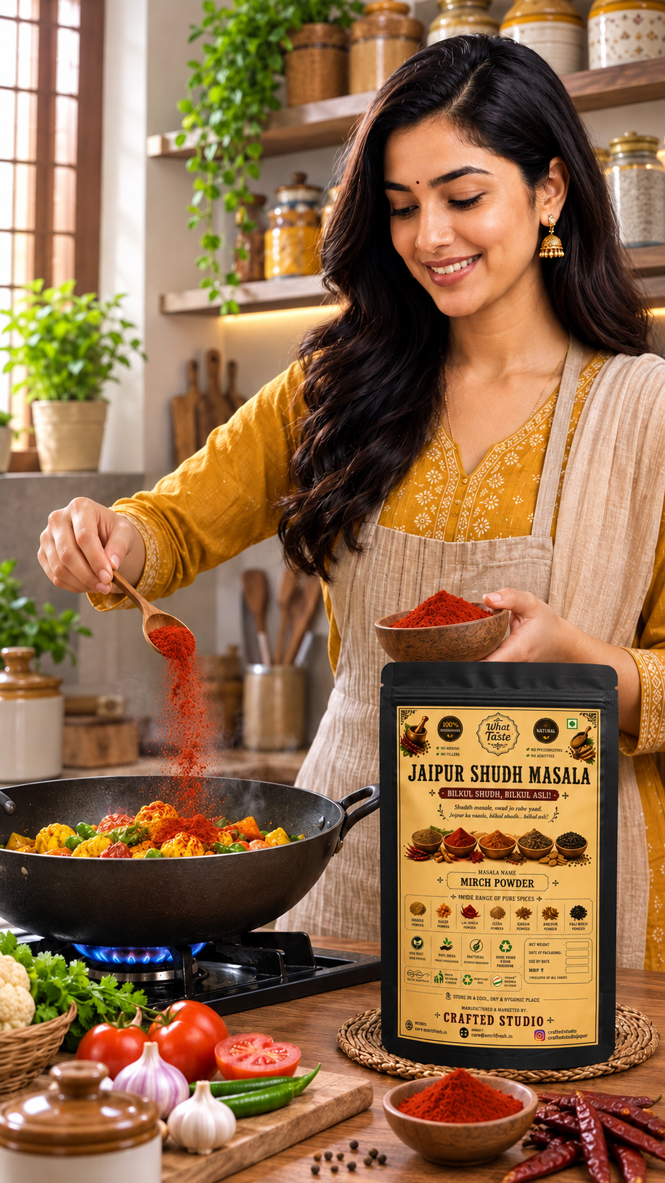 Amrit Fresh Pure Red Chilli Powder | Natural Red Chilli| Stone Ground | No Additives